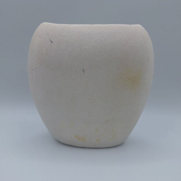 Hummingbird Pottery Vase Small Flower Gold Glaze Signed Art Hummer USA Nix Fly - Picture 4 of 7